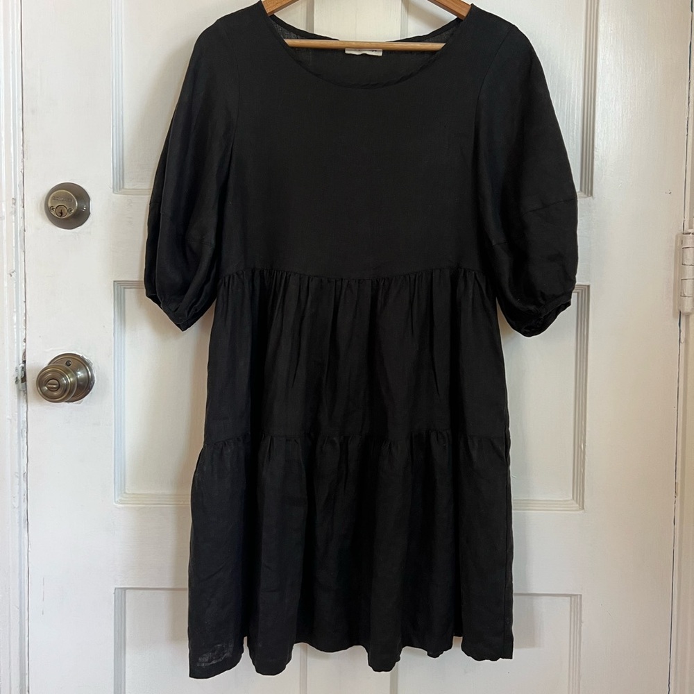 A Bronze Age black linen dress
